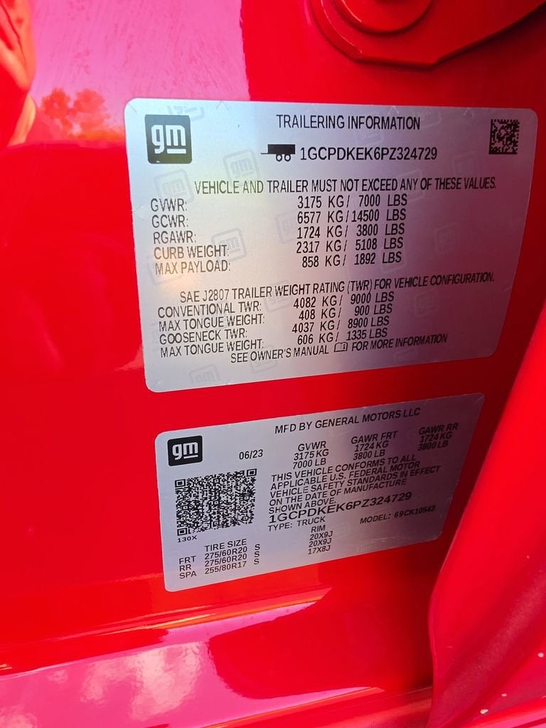 2023 Chevrolet Silverado 1500 LT (2FL)
