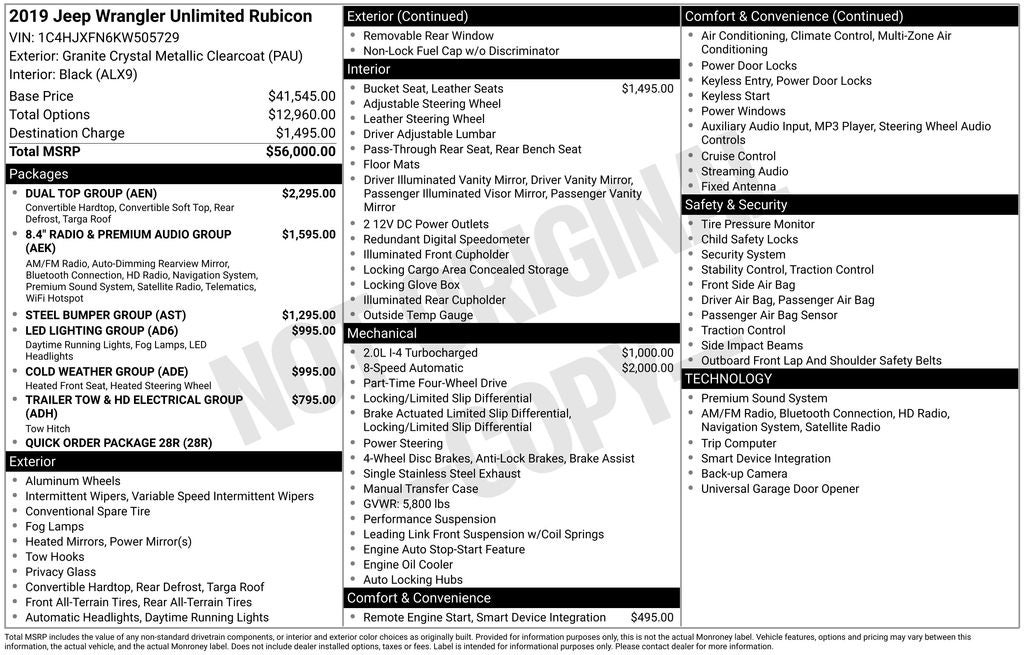 2019 Jeep Wrangler Unlimited Rubicon
