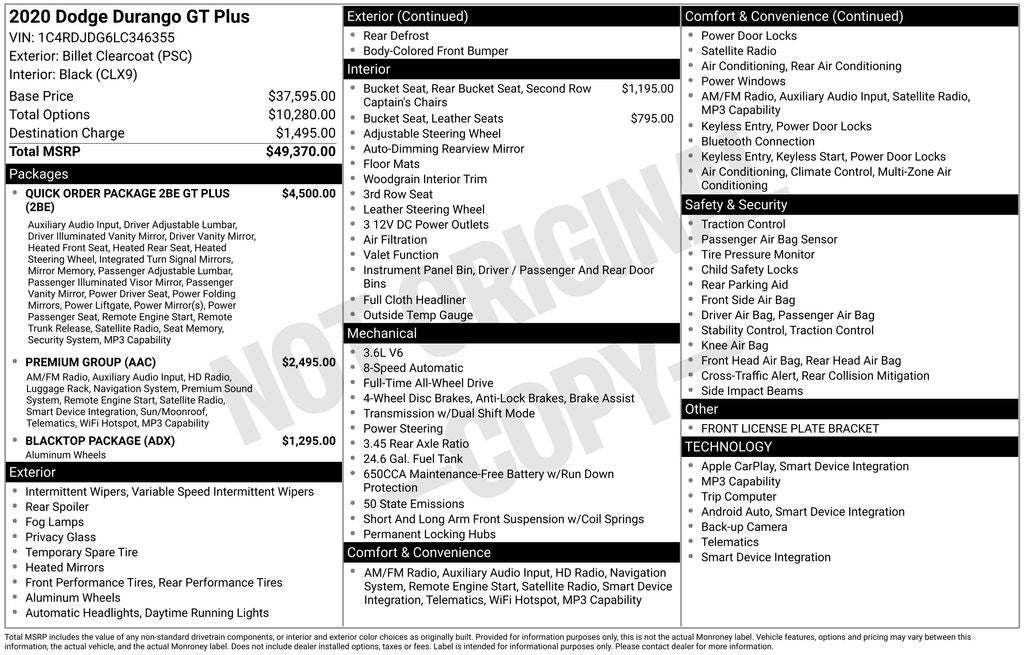 2020 Dodge Durango GT Plus