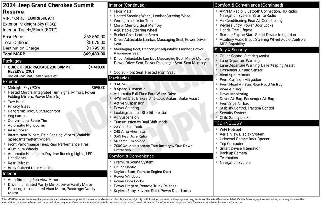2024 Jeep Grand Cherokee Summit Reserve