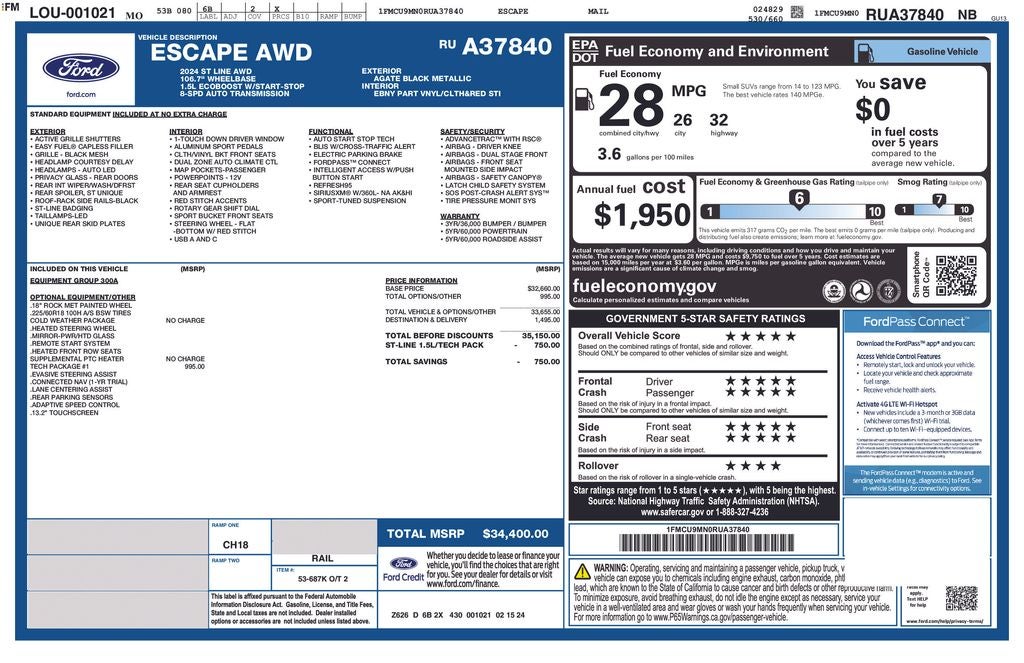 2024 Ford Escape ST-Line