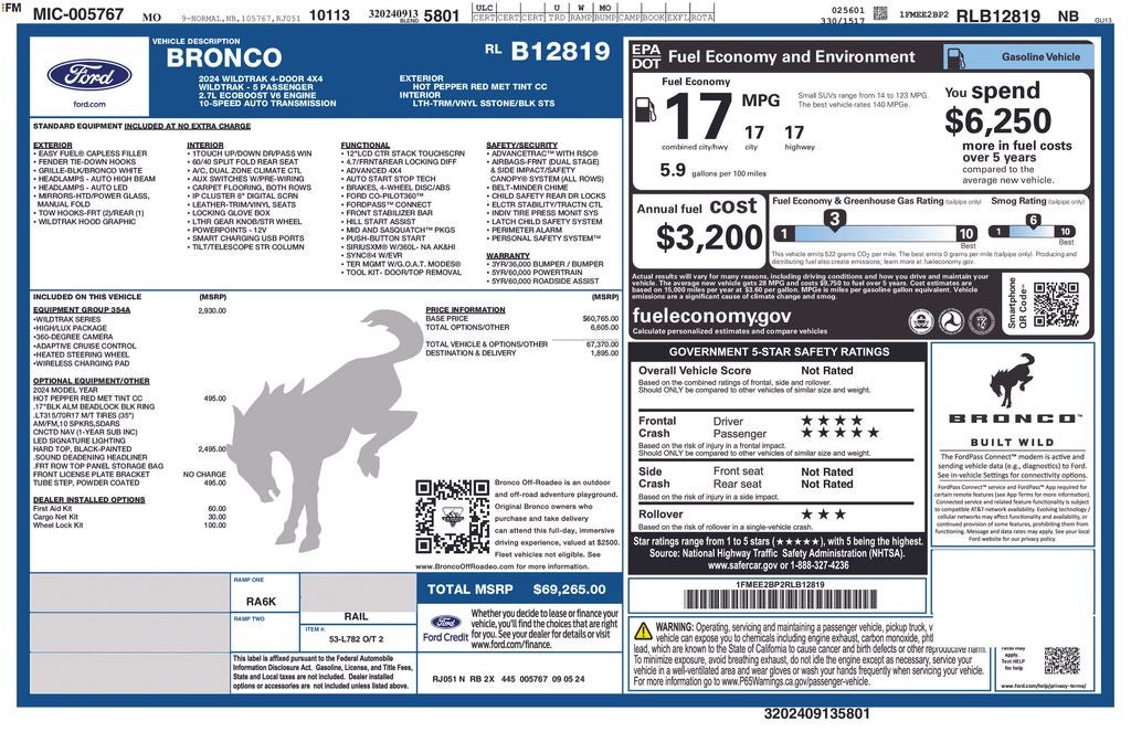 2024 Ford Bronco Wildtrak