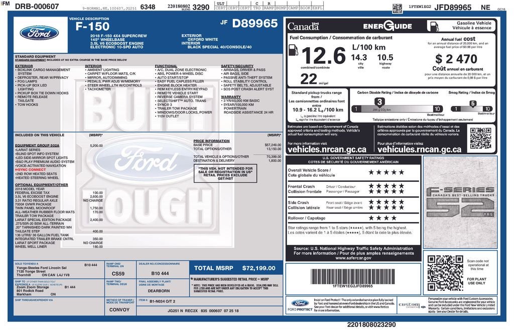 2018 Ford F-150 Lariat