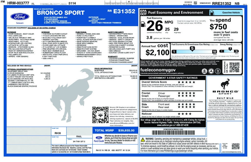 2024 Ford Bronco Sport Outer Banks