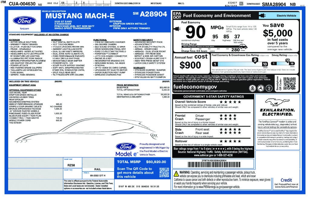 2025 Ford Mustang Mach-E GT