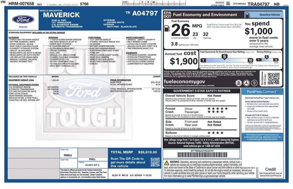2026 Ford Maverick XL