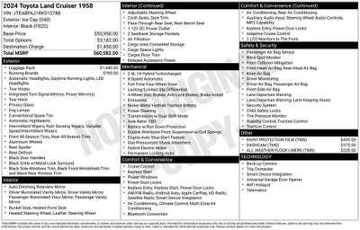 2024 Toyota Land Cruiser 1958