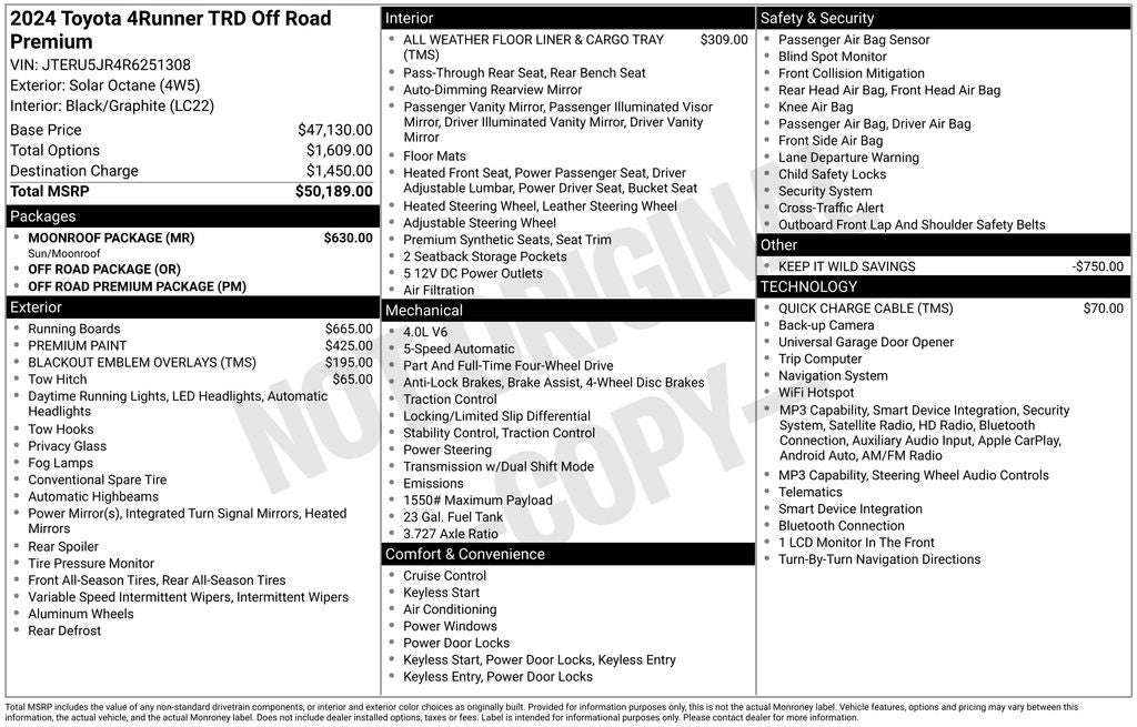 2024 Toyota 4Runner TRD Off-Road Premium