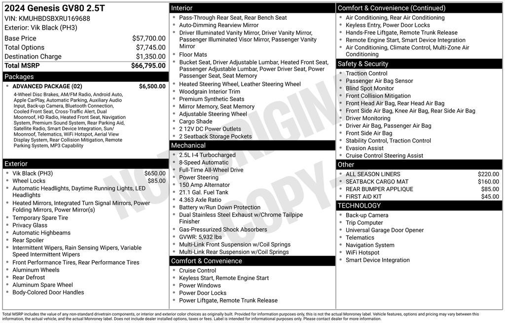 2024 Genesis GV80 2.5T