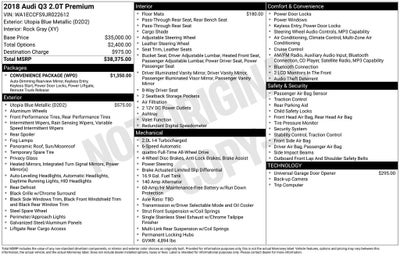 2018 Audi Q3 2.0T Premium quattro