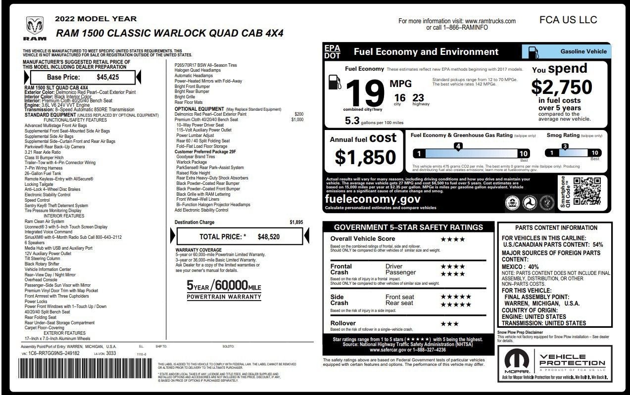 2022 RAM 1500 Classic Warlock