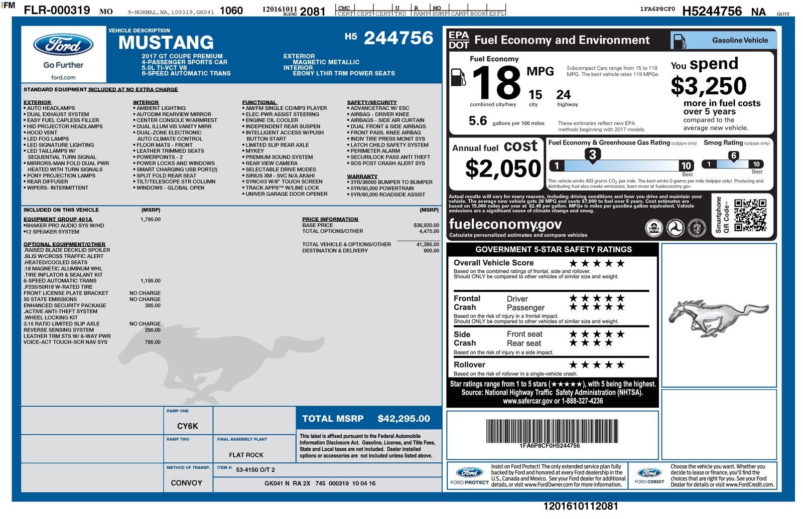 2017 Ford Mustang GT Premium