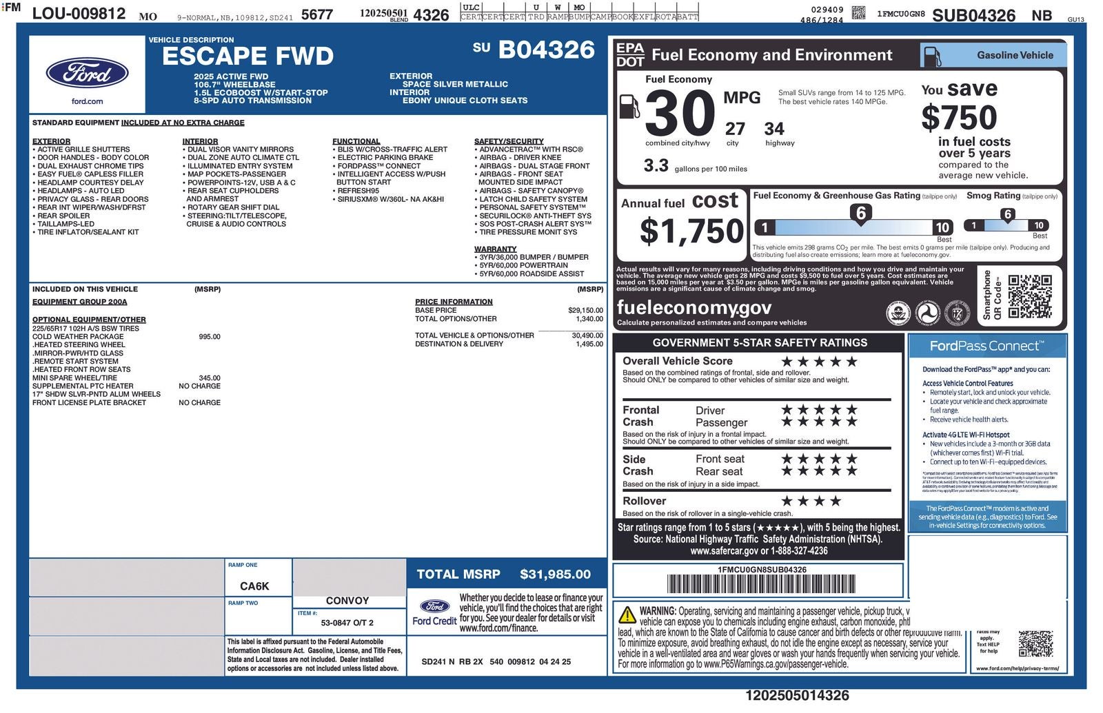 2025 Ford Escape Active