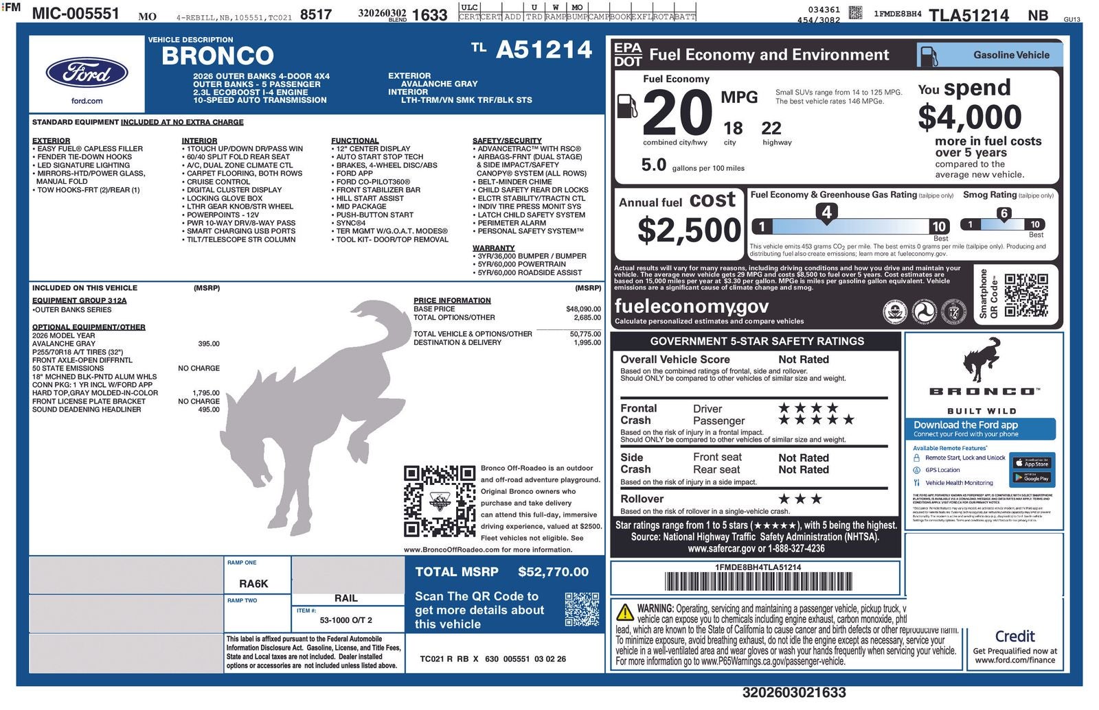 2026 Ford Bronco Outer Banks