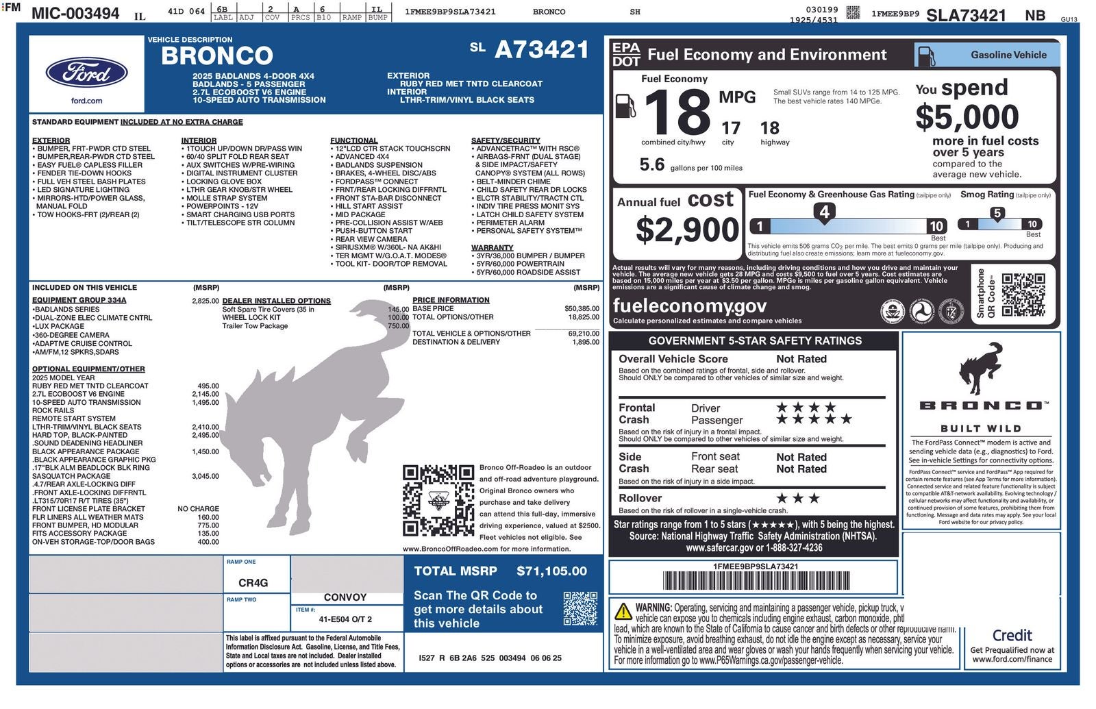 2025 Ford Bronco Badlands
