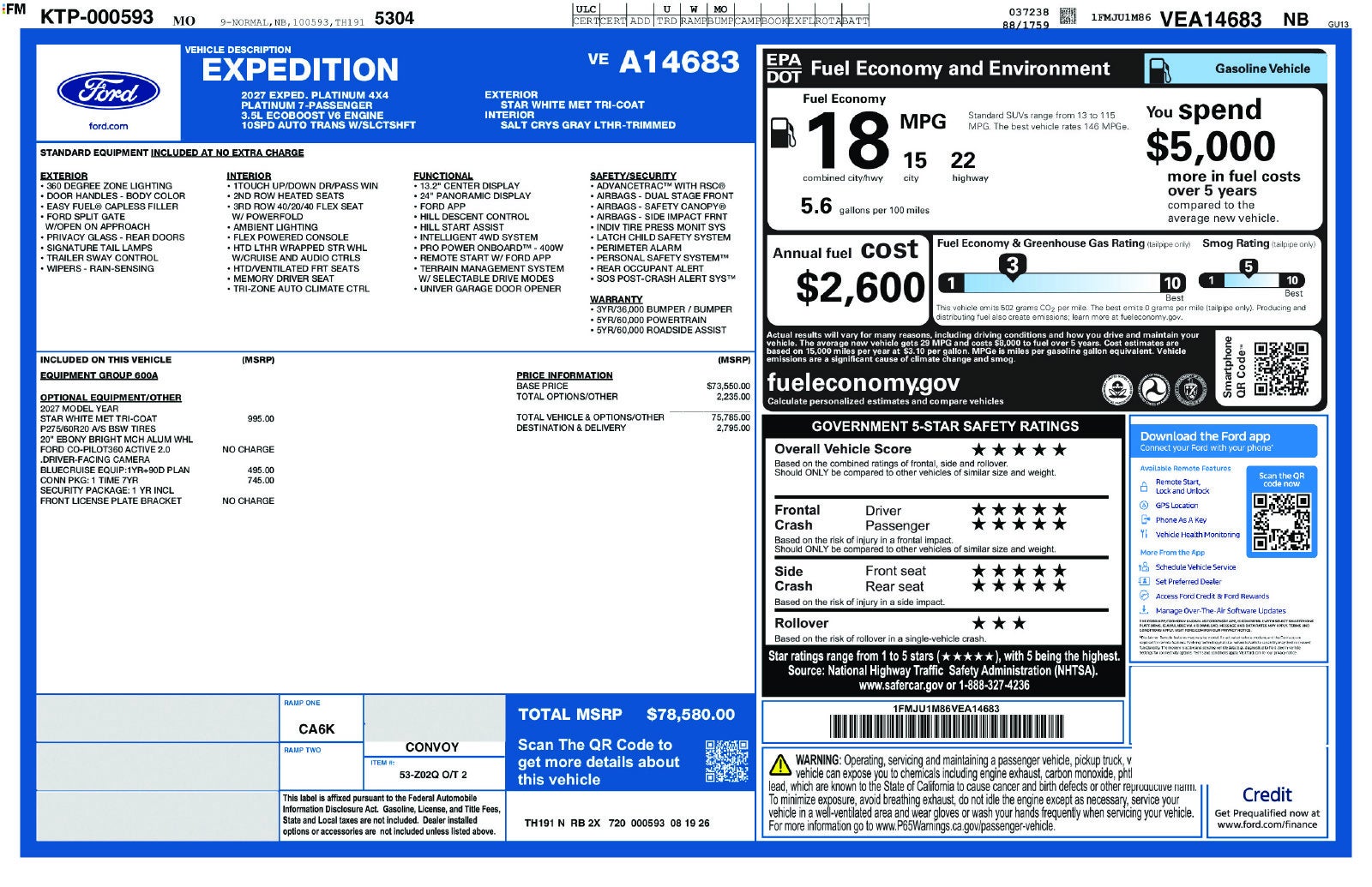 2027 Ford Expedition Platinum