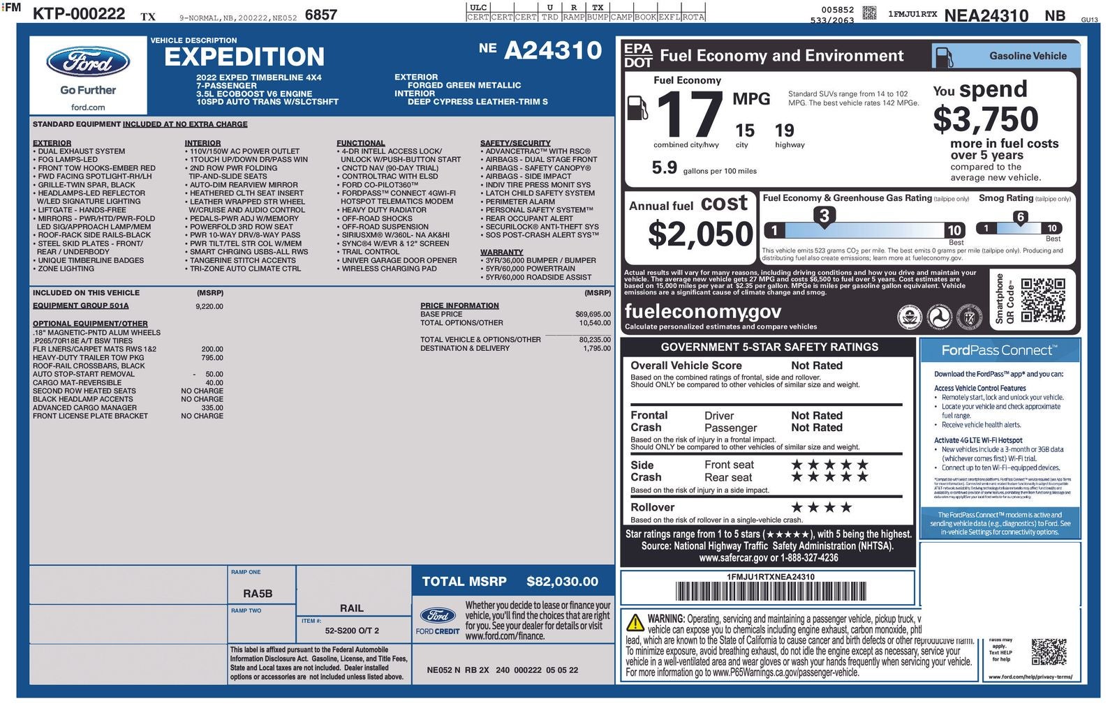 2022 Ford Expedition Timberline