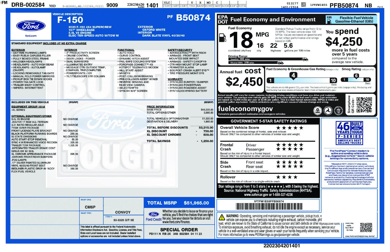 2023 Ford F-150 XL 4X4 Supercrew