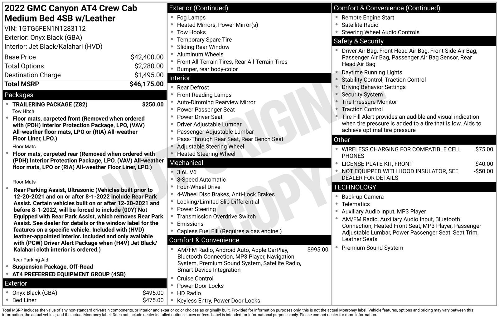 2022 GMC Canyon AT4 w/Leather