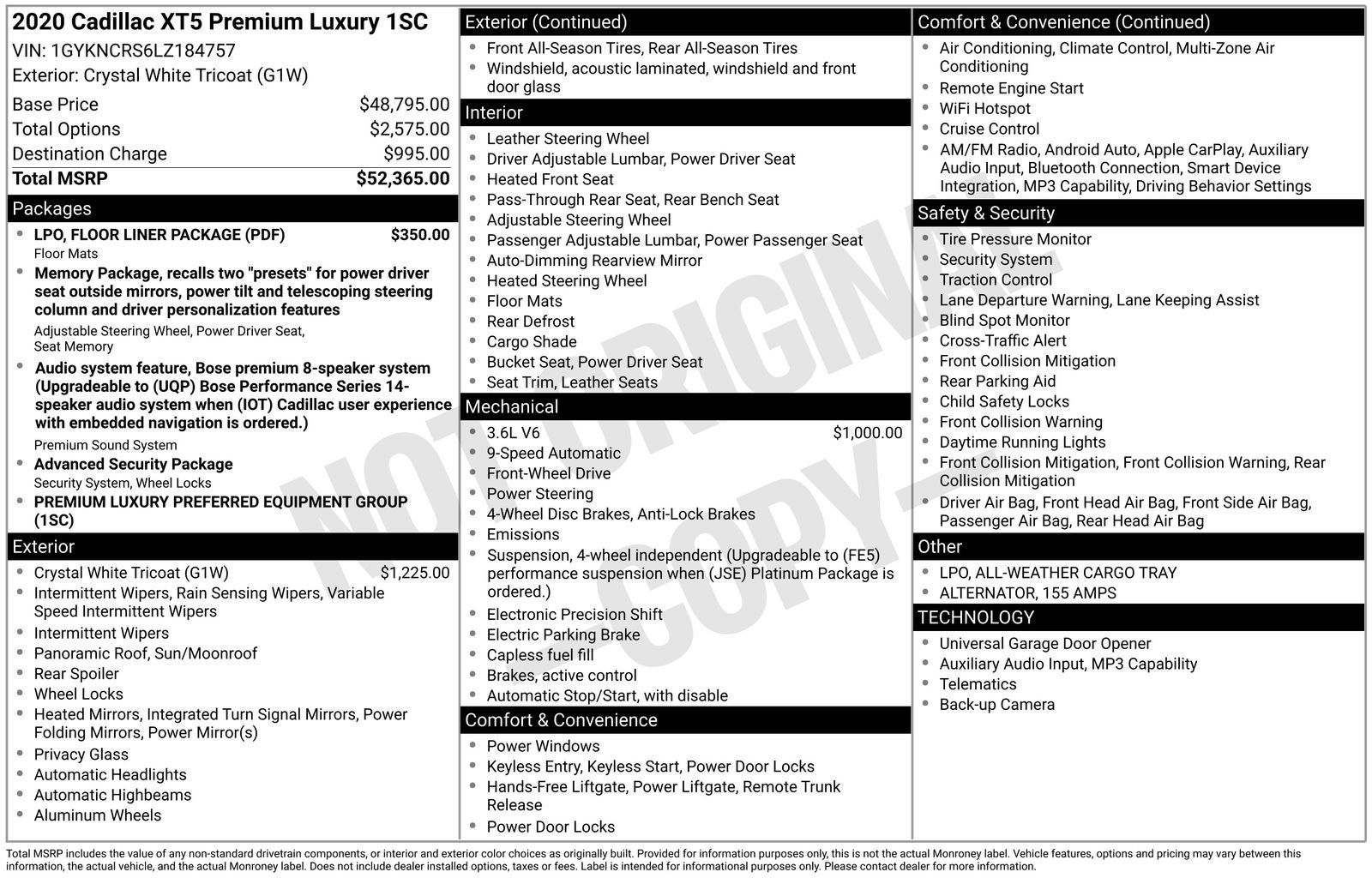 2020 Cadillac XT5 Premium Luxury