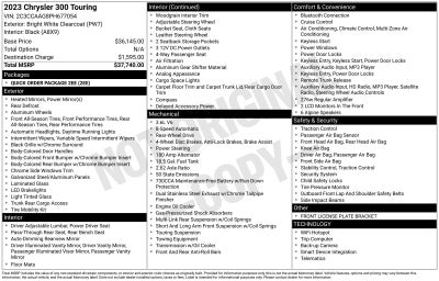 2023 Chrysler 300 Touring