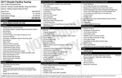 2017 Chrysler Pacifica Touring