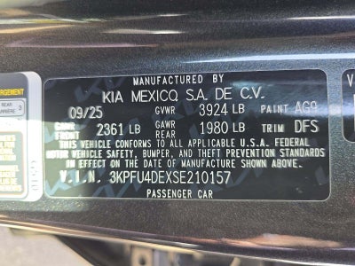 2025 Kia K4 EX