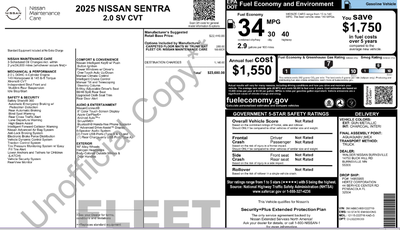 2025 Nissan Sentra SV