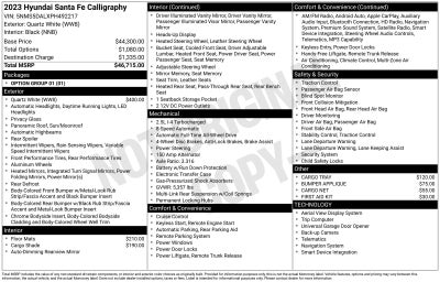 2023 Hyundai Santa Fe Calligraphy