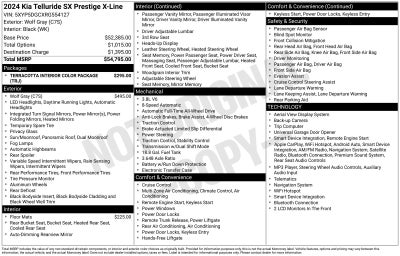 2024 Kia Telluride SX-Prestige X-Line