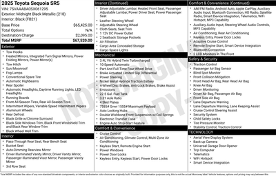 2025 Toyota Sequoia SR5