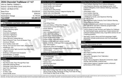 2026 Chevrolet TrailBlazer LT