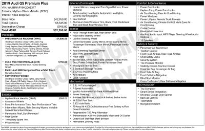 2019 Audi Q5 2.0T Premium Plus quattro